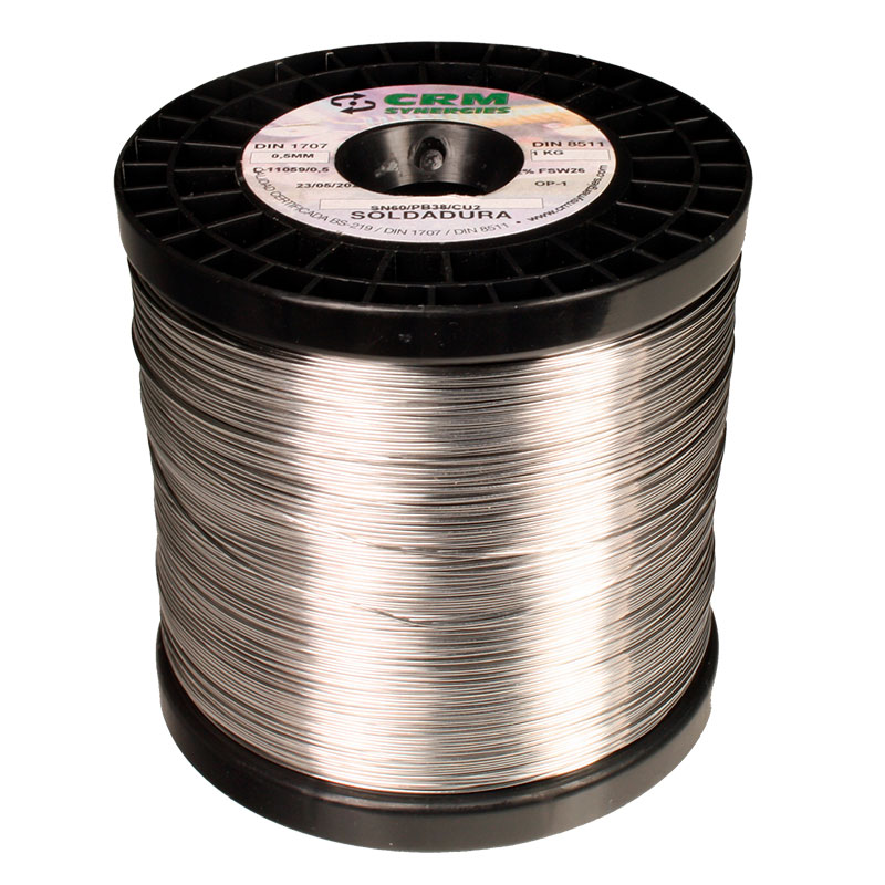 CRM HIF00879 - Bobina de Estaño 60%Sn 38%Pb 2%Cu, 0,5 mm 1 Kg