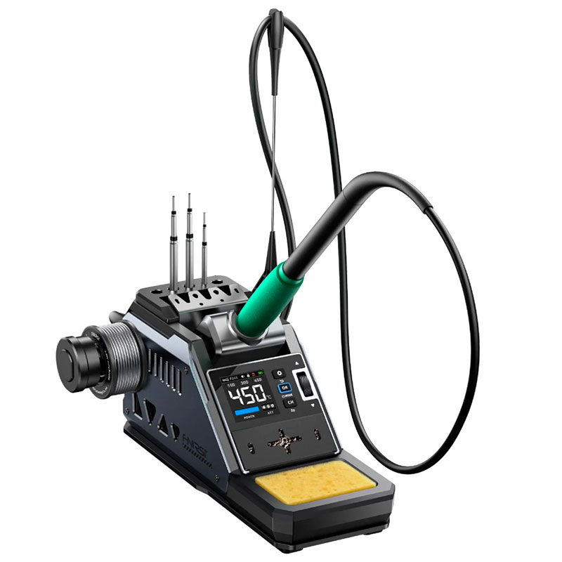FNIRSi DWS-P2 F210 - Station de soudage portable F210 100 W, batterie intégrée, USB-C PD et 100–450 °C