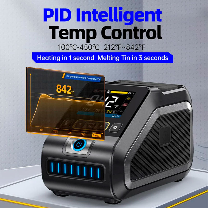 FNIRSi DWS-200 F245 Plus - Estação de soldadura digital de 200 W - Inclui 6 pontas