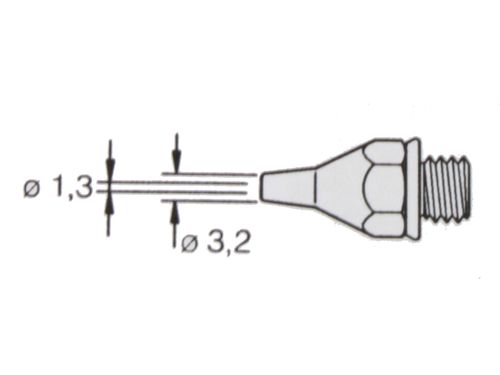 JBC 23DE - Tip for DS 70 W Desoldering Iron - 0320600