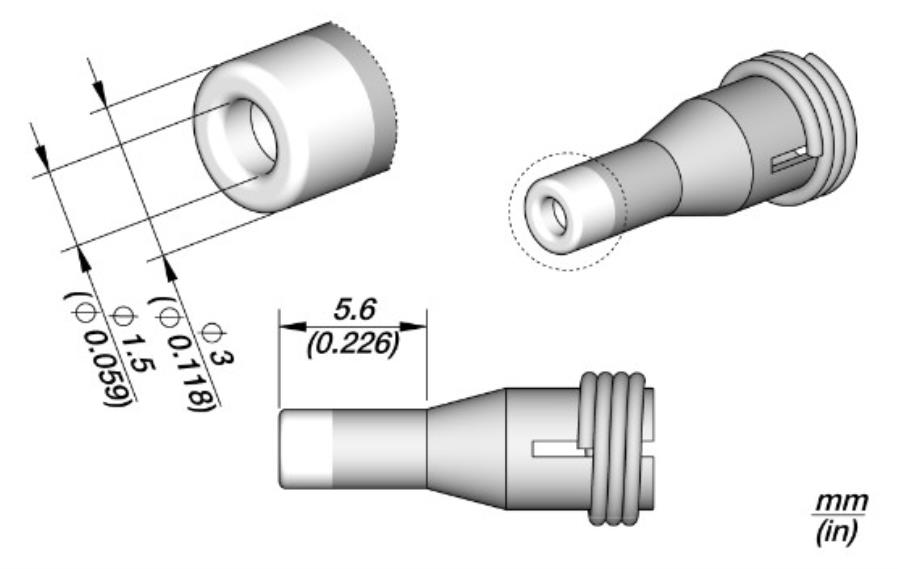 JBC C360006 - Through-hole Desoldering Tip Ø 1.5 mm