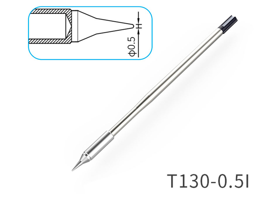 ATTEN T130-0.5I - Heating element for Atten MS-900 and MS-GT-Y130 - Ø0.5mm Straight Conical Tip   - ACF029623