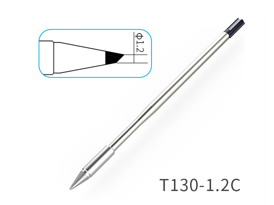 ATTEN T130-1.2C - Heating element for Atten MS-900, GT-6200 and MS.GT-Y130 - Ø1.2mm Beveled and straight tip  - ACF029611