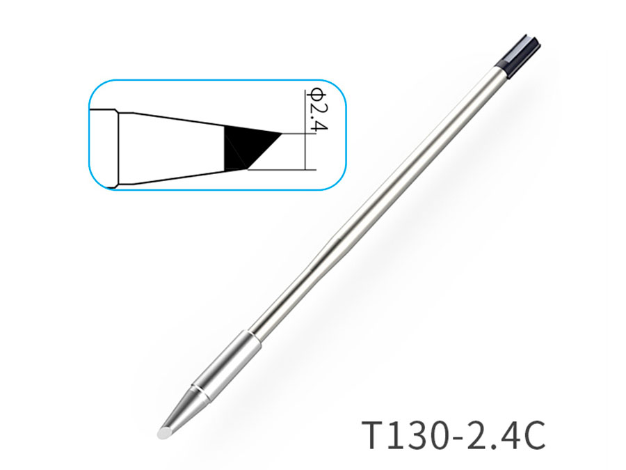 ATTEN T130-2.4C - Heating element for Atten MS-900, GT-6200 and MS.GT-Y130 - Ø 2.4mm Beveled and straight tip - ACF029616