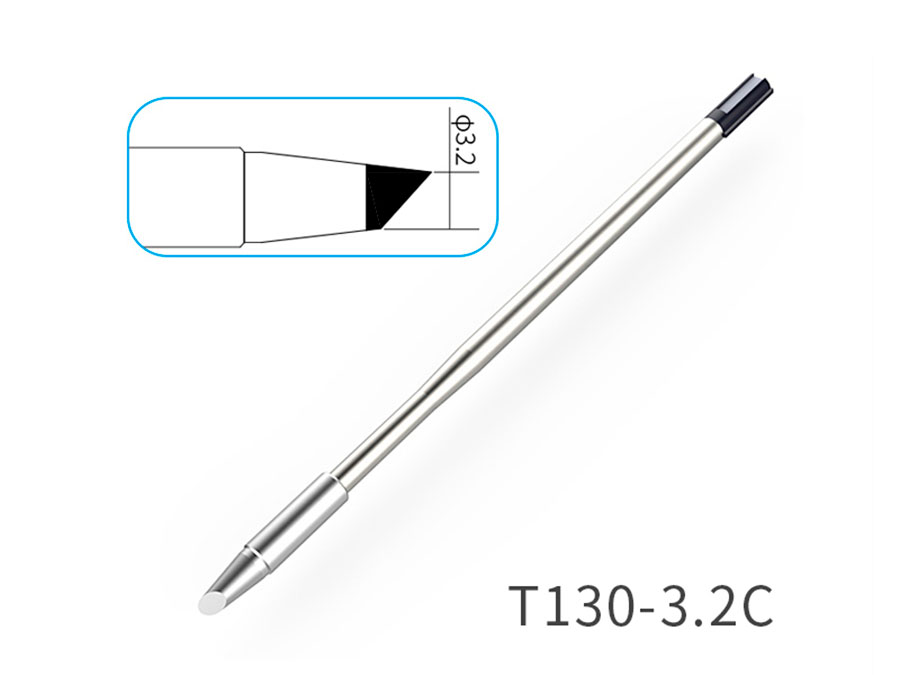 ATTEN T130-3.2C - Heating element for Atten MS-900, GT-6200 and MS-GT-Y130 - Ø 3.2mm Beveled and straight tip  - ACF029617