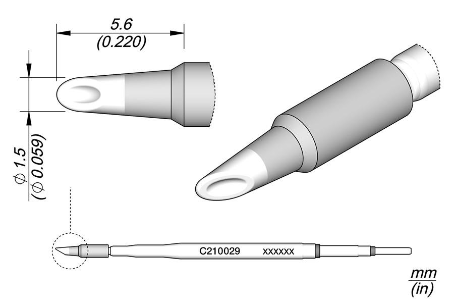 JBC C210029 - Cartucho de cuchara Ø 1,5