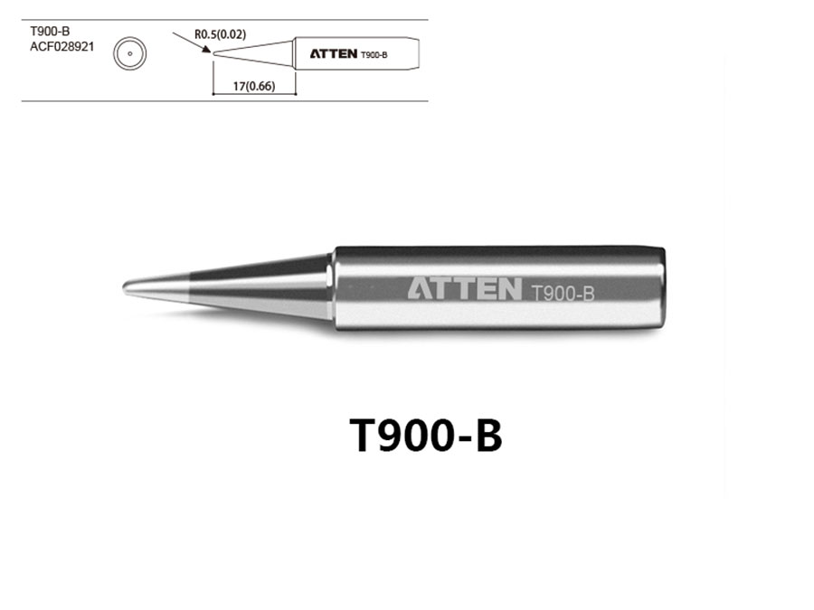 ATTEN T900-B - Punta soldadores series T900 - Punta cónica Ø 1 mm - ACF028921