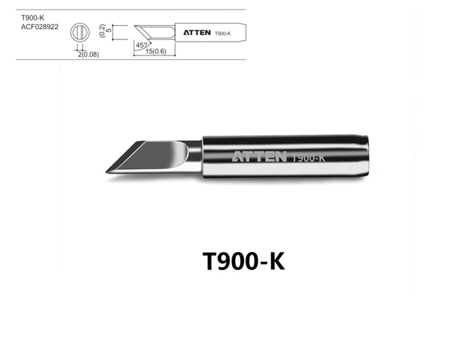 ATTEN T900-K - Soldering Tip T900 series - Knife Tip 5x2 mm - ACF028922