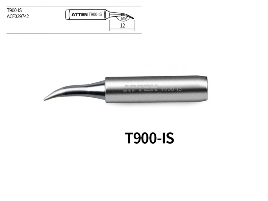 ATTEN T900-IS - Soldering Tip T900 series - Bent Conical Tip Ø 1 mm - ACF029742