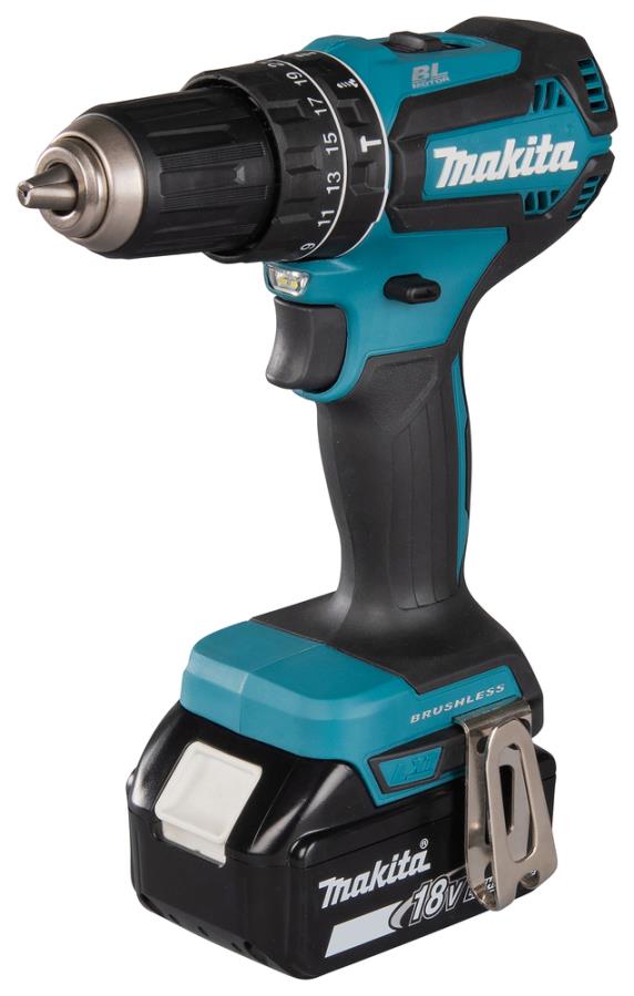 Makita DHP485RFJ - Taladro Percutor 18 V + 2 Baterías 4.0 Ah + Cargador + Maletín