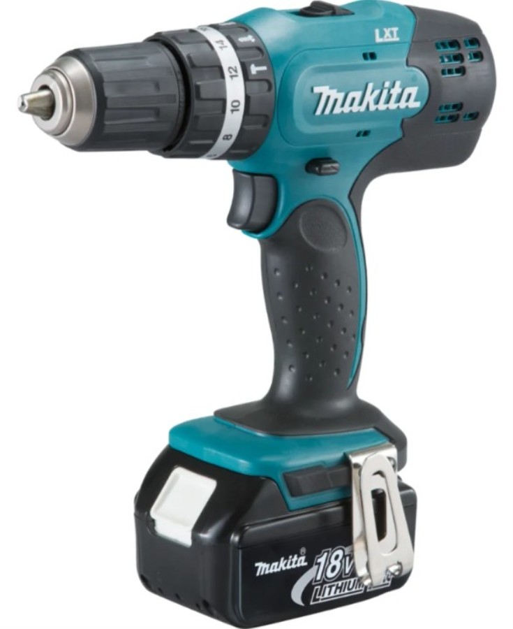 Makita DHP453RFE - 18V 42Nm Impact Drill Driver 0-1300RPM + 2 x 3.0Ah Batteries + Charger + Case