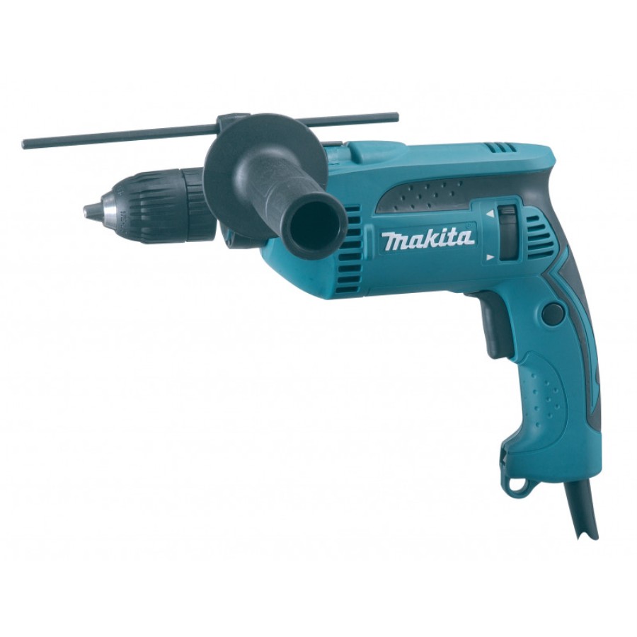 Makita HP1641K1X - Perceuse à percussion + coffret + 9 forets - 230 Vca - 680 W - 0-2800 tr/min - 0-44800 coups/min