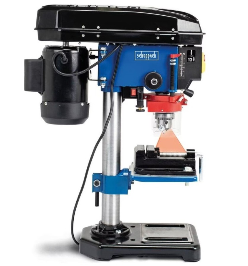 scheppach DP16VLS - Berbequim de coluna com guia laser e morsa de bancada - 220 V - 500 W