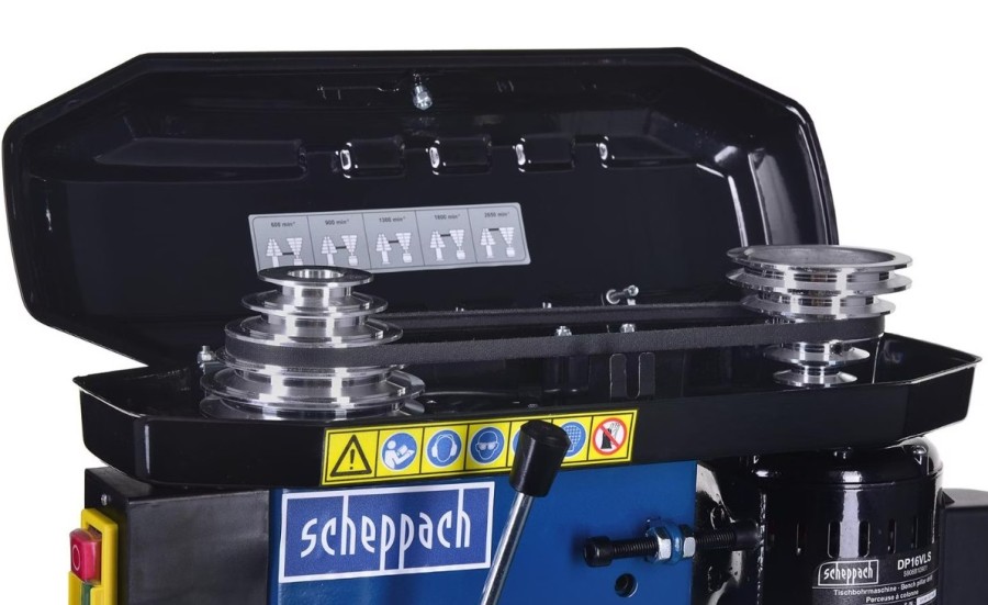 scheppach DP16VLS - Berbequim de coluna com guia laser e morsa de bancada - 220 V - 500 W