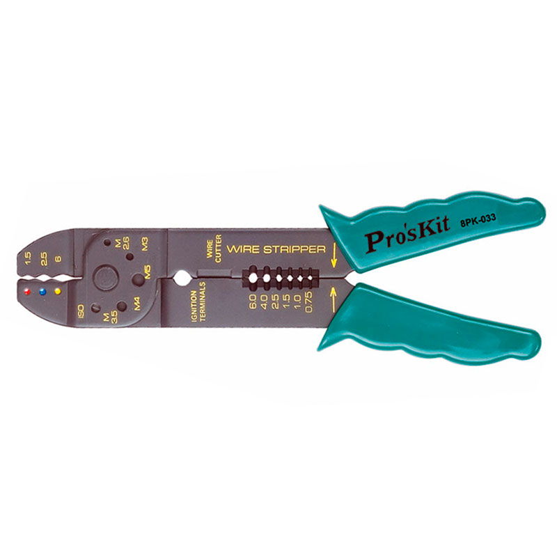 Toolland - Insulated Terminal Crimping Pliers with Cable Stripping Tool