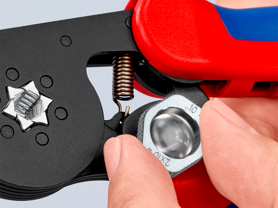 Knipex 97 53 14 - Tenaza Crimpadora Lateral de Punteras Huecas