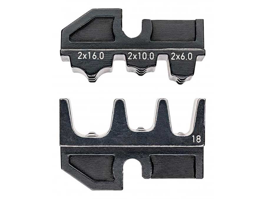 Knipex - Mandíbula intercambiável para dropouts ocos - 2x6/2x10/2x16 mm² - 97 49 18