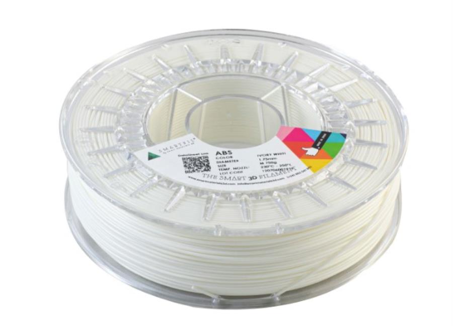 Smart Materials 3D SMARTFIL ABS 1,75mm IVORY WHITE - Filamento ABS - 1,75 mm - Color Blanco - 1 Kg - SMABS0WH0A075
