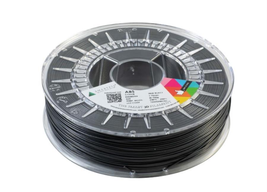 Smart Materials 3D SMARTFIL ABS 1,75mm TRUE BLACK - Filamento ABS - 1,75 mm - Color Negro - 1 Kg - SMABS0BK0A075