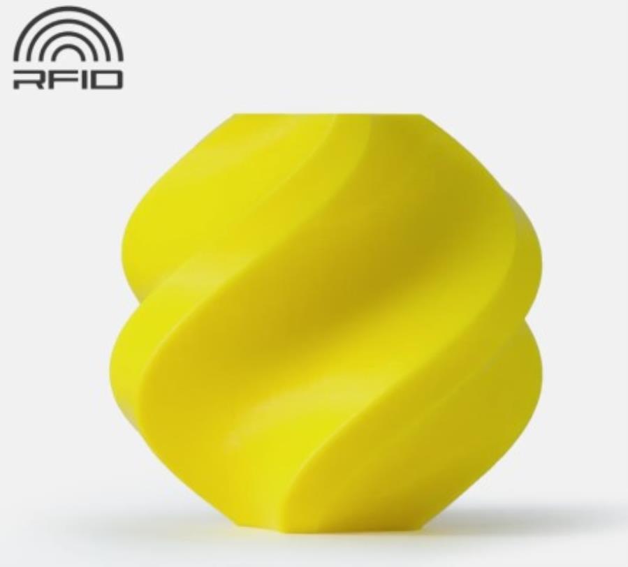 Bambu Lab PLA Basic Yellow, Refill - Filamento PLA Basic - Recarga 1 Kg - Amarillo - A00-Y0-1.75-1000-SPL