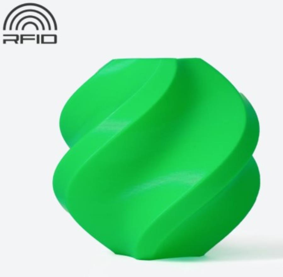 Bambu Lab PLA Basic Bambu Green, Refill - Filamento PLA Basic - Recarga 1 Kg - Verde - A00-G6-1.75-1000-SPLFREE