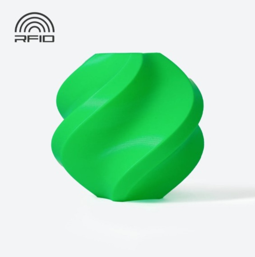 Bambu Lab PLA Basic Bambu Green, Spool - Filamento PLA Basic - Bobina 1 Kg - Verde - A00-G6-1.75-1000-spl