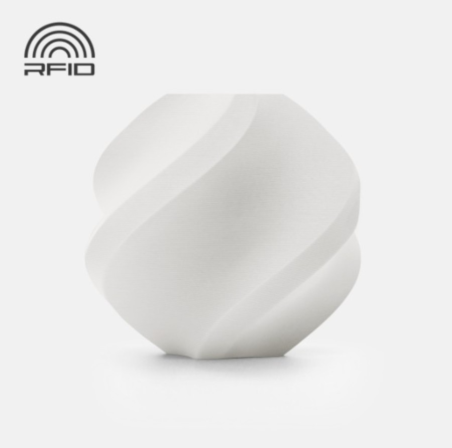 Bambu Lab PLA Matte Ivory White - Filamento PLA Mate - 1,75 mm - Color Blanco - 1 Kg - A01-W2-1.75-1000-SPL