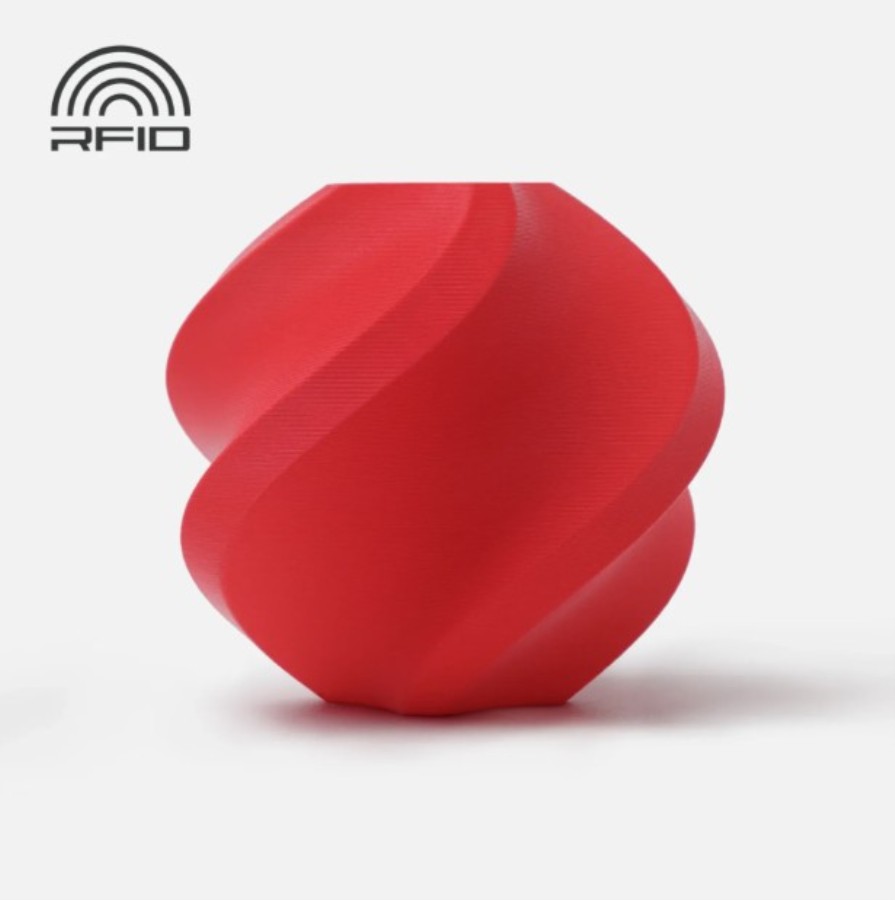 Bambu Lab PLA Matte Scarlet Red, Refill - Filament PLA Mat - 1,75 mm - Rouge - 1 Kg - Remplir - A01-R1-1.75-1000-SPLFREE