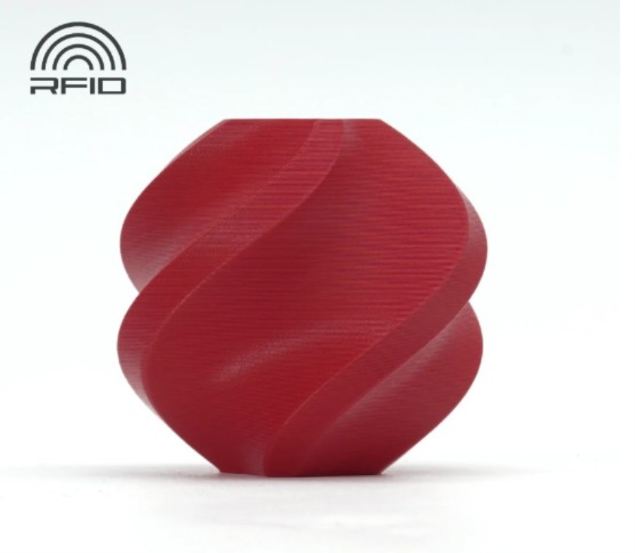 Bambu Lab PLA Matte Dark Red, Refill - Filament PLA Basic - Recharge 1 Kg - Rouge - A01-R4-1.75-1000-SPLFREE