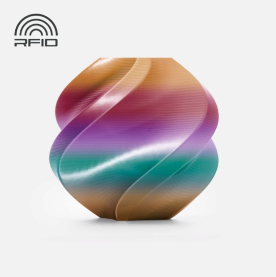 Bambu Lab PLA Silk Multi Color Dawn Radiance - Filament PLA Soyeux - 1,75 mm - Multicolore - 1 kg - A05-M8-1.75-1000-SPL