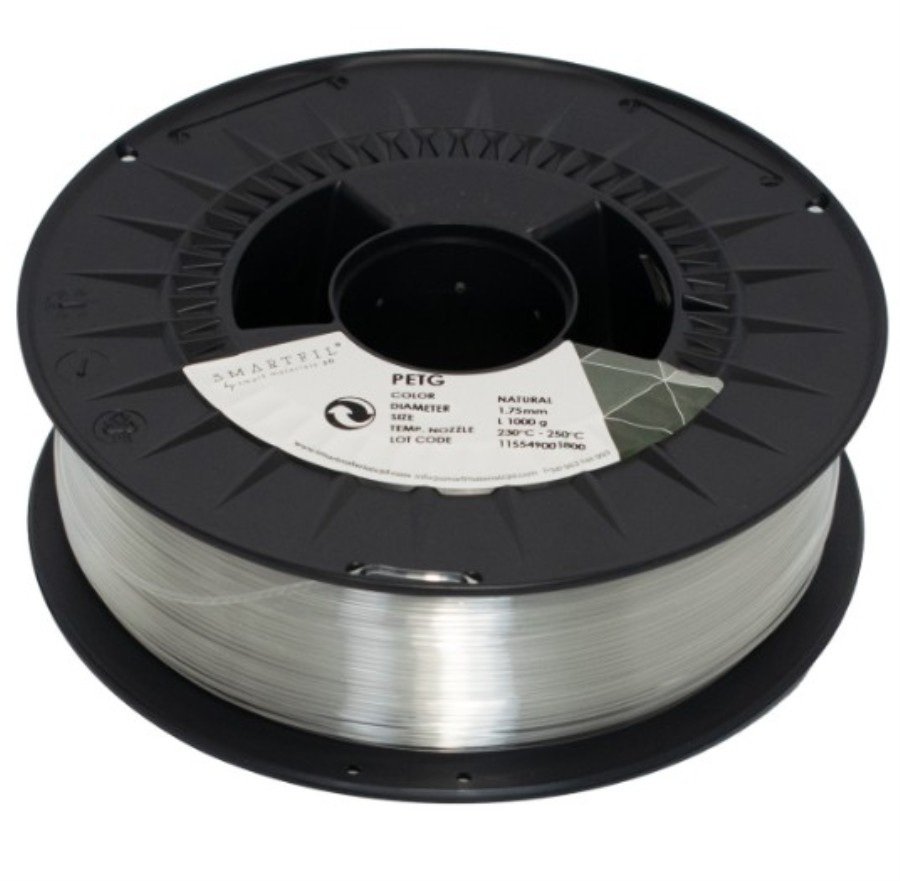 Smart Materials 3D PETG 1,75mm NATURAL - Filamento PET-G - 1,75 mm - Natural - 1 Kg - SMPET0NT0A100