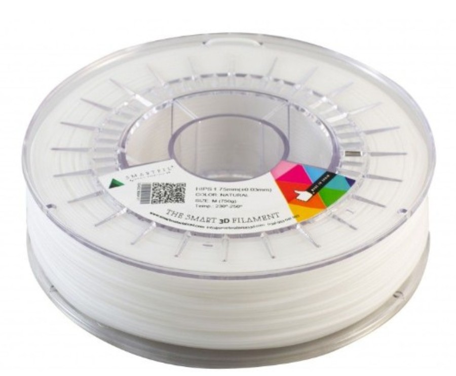 Smart Materials 3D HIPS NATURAL - Filamento HIPS - 1,75 mm - Color natural - 1 Kg - SMPET0BK0A075