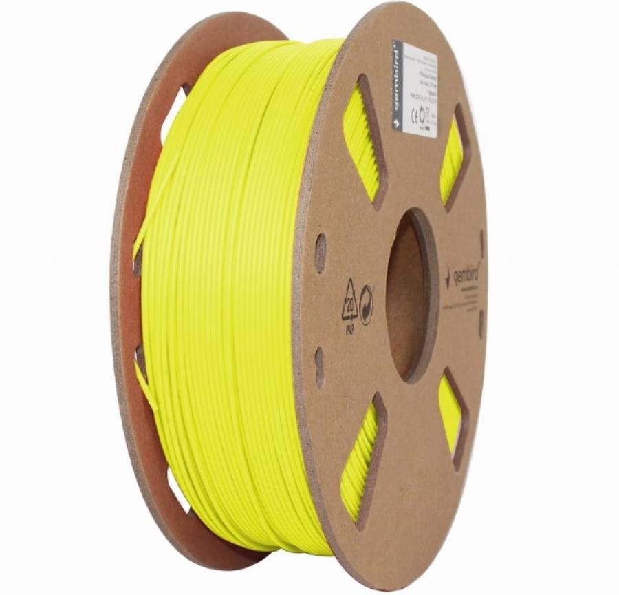 Gembird - PLA Filament - 1.75 mm - Colour  Fluorescent Yellow - 1 Kg - PLA175Y1