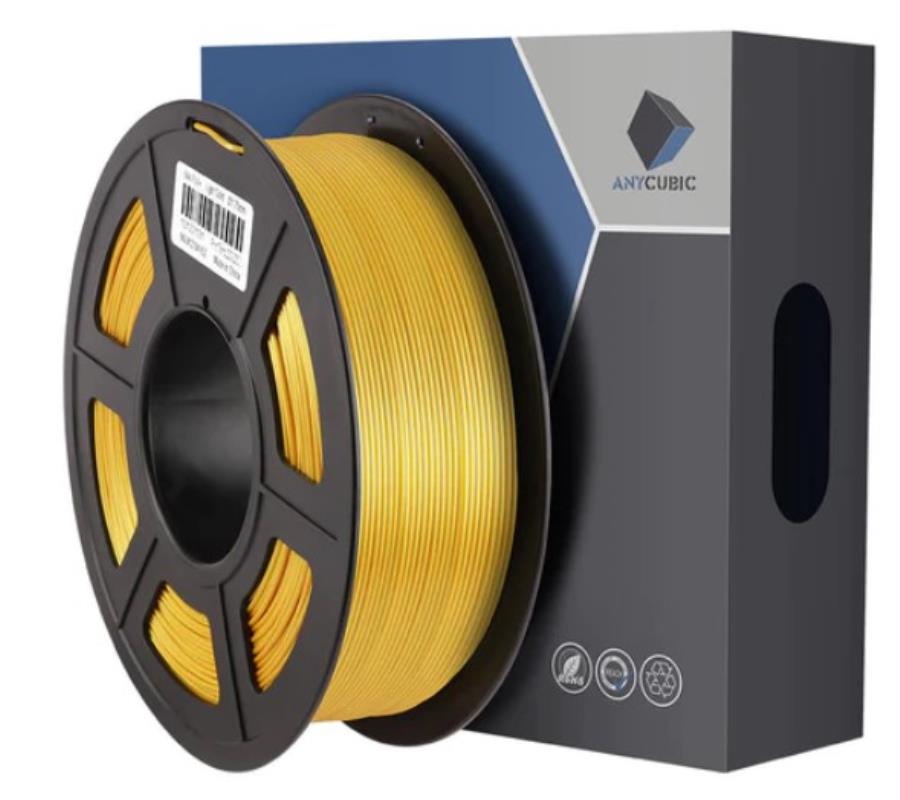 Anycubic HSCLG-101 - Filament PLA en Soie 1,75 mm - Or - 1 Kg