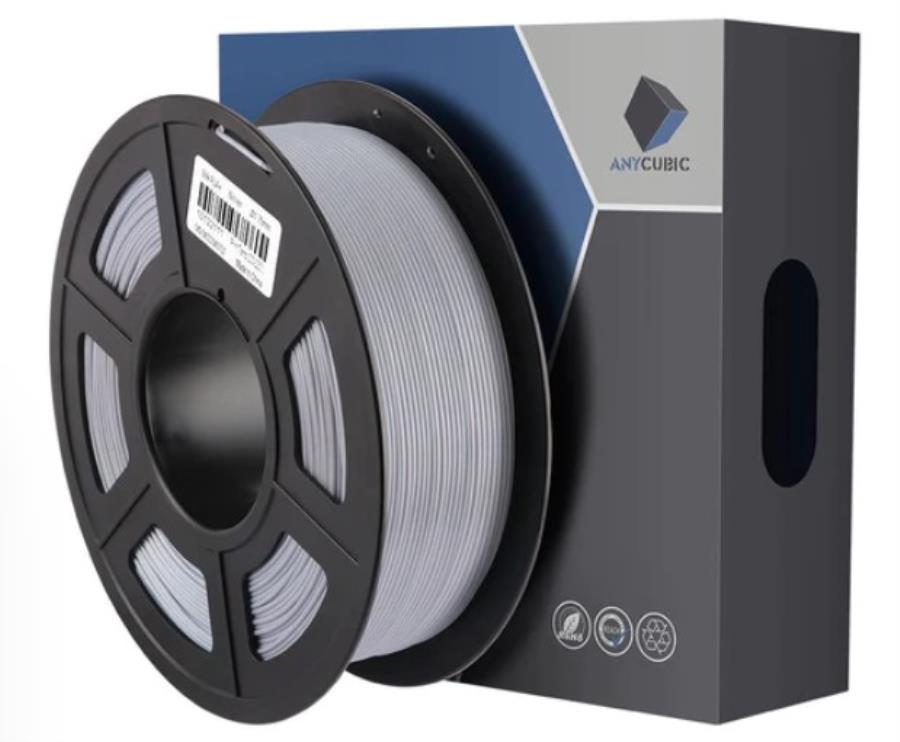 Anycubic AHSCSL-101 - Filament PLA Soie 1,75 mm - Argent - 1 Kg