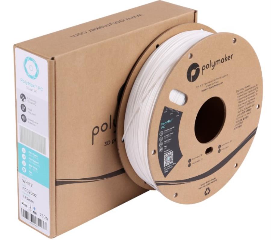 Polymaker Polymax PC - Filament Polycarbonate (PC) - 1,75 mm - Blanc - 0,75 Kg - 70490