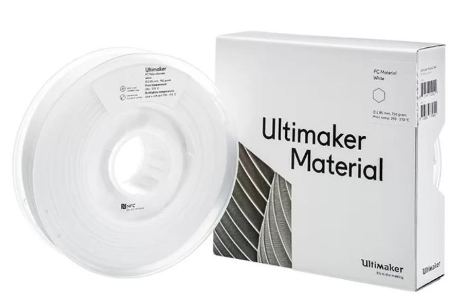 Ultimaker M3577 White 750 - Filament Polycarbonate (PC) 2,85 mm - Blanc - 0,75 Kg - 1642