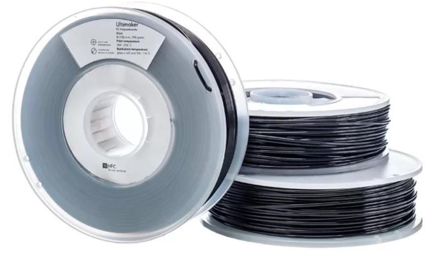 Ultimaker M3577 Black 750 - Polycarbonate Filament (PC) 2.85 mm - Black - 0.75 Kg - 1640