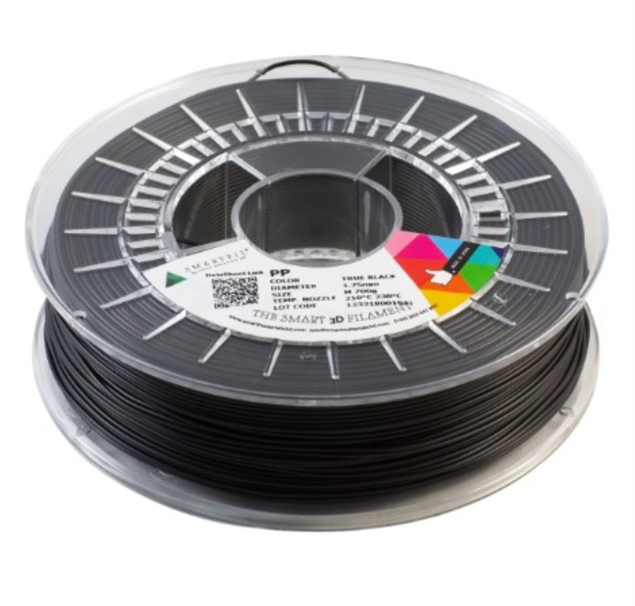 Smart Materials 3D INNOVATEFIL PP 1,75mm TRUE BLACK - Filament de polypropylène 1,75 mm - Couleur Noir - 0,65 Kg - NNPPL0BK0A065