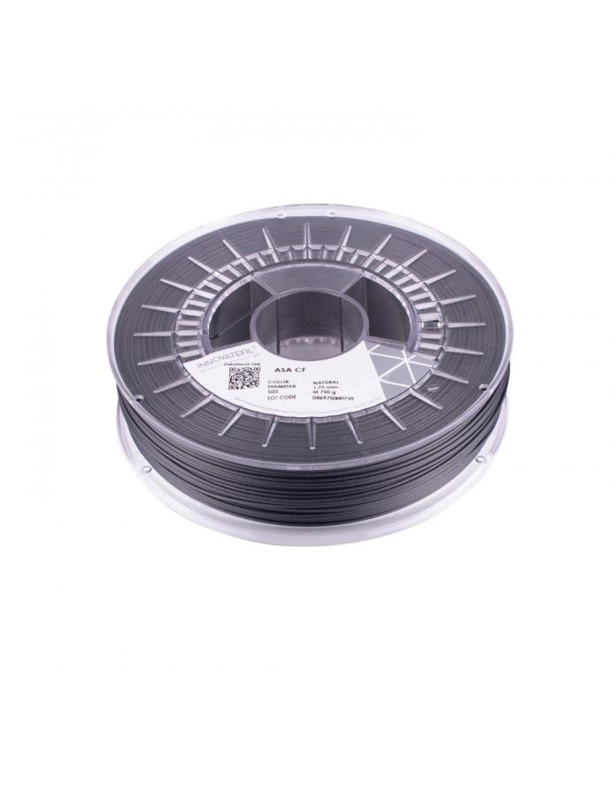 Smart Materials 3D INNOVATEFIL ASA CF - Filamento ASA CF - 1,75 mm - Color Natural (Negro) - 750 g - NNASA1NT0A075