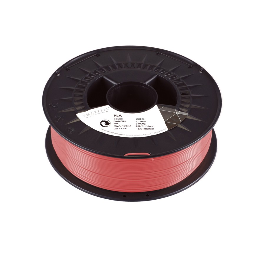 Smart Materials 3D SMARTFIL PLA 1,75mm CORAL - PLA Filament - 1.75 mm - Coral Color - 1 Kg - SMPLA0RE1A100