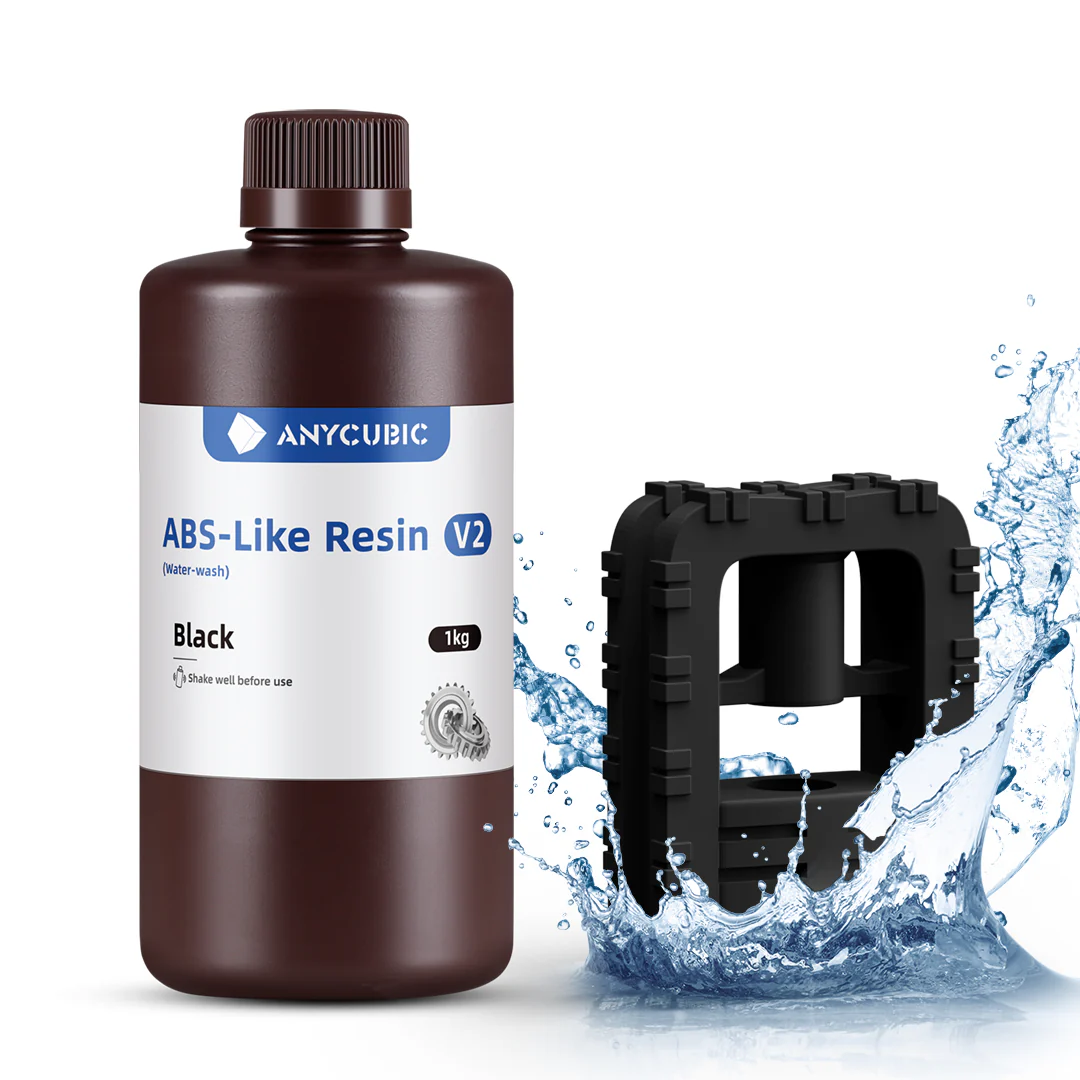 Anycubic ABS-Like Resine V2 Black - Résine lavable ABS-Like Resin V2 - Noir - 1 Kg