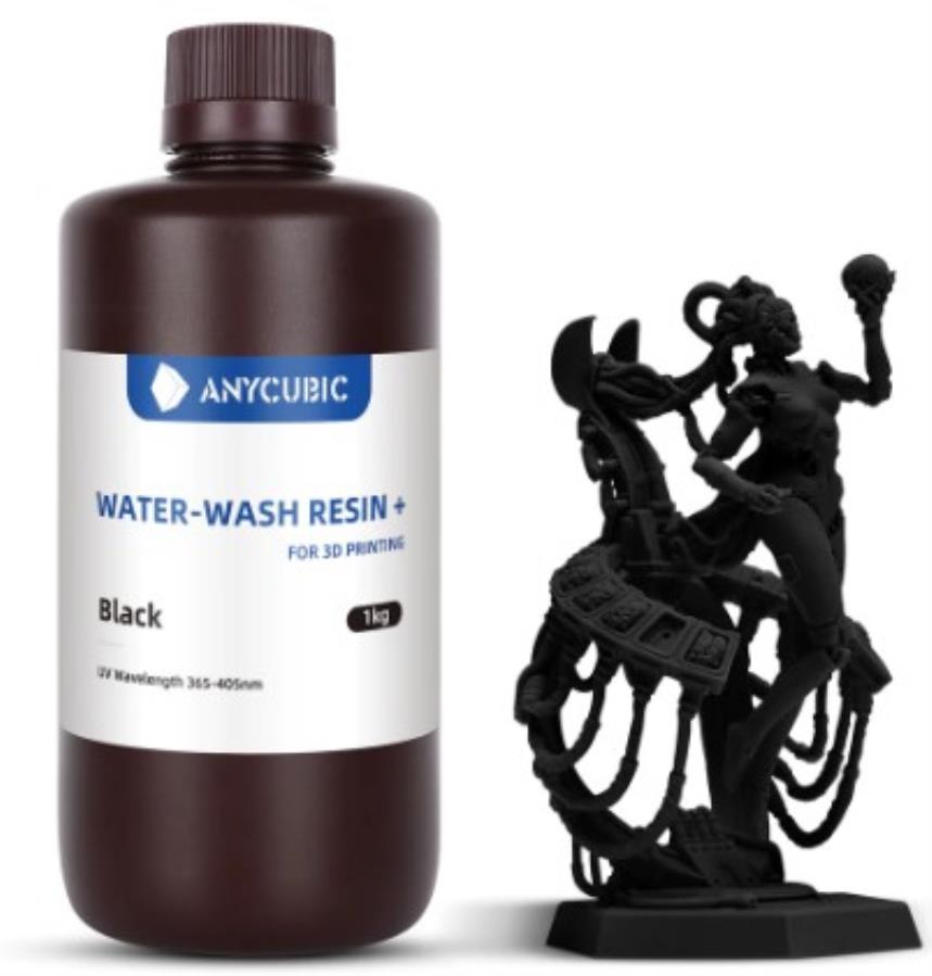 Anycubic - Resina Lavable+ - 3 Kg - Negro
