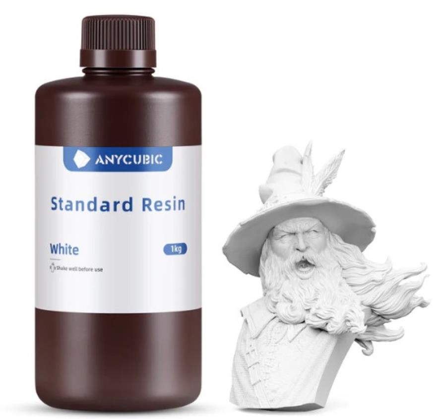 Anycubic Standard Resin White - 3 Kg - Resina Estándar V2 - Color Blanco - 3 Kg