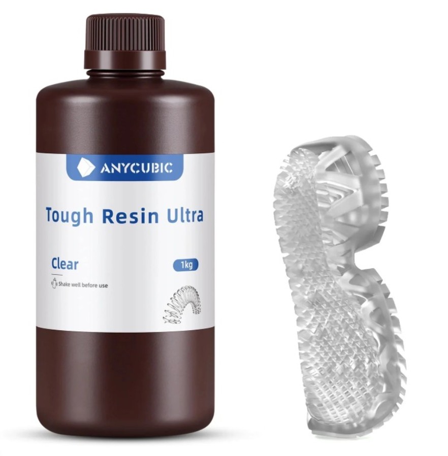 Anycubic Tough Resin Ultra Clear 1 Kg - Résine Ultra-Résistante V1 - 1 Kg - Transparente