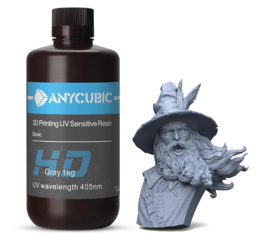 Anycubic - Resina UV - 1 Kg - HD Gris