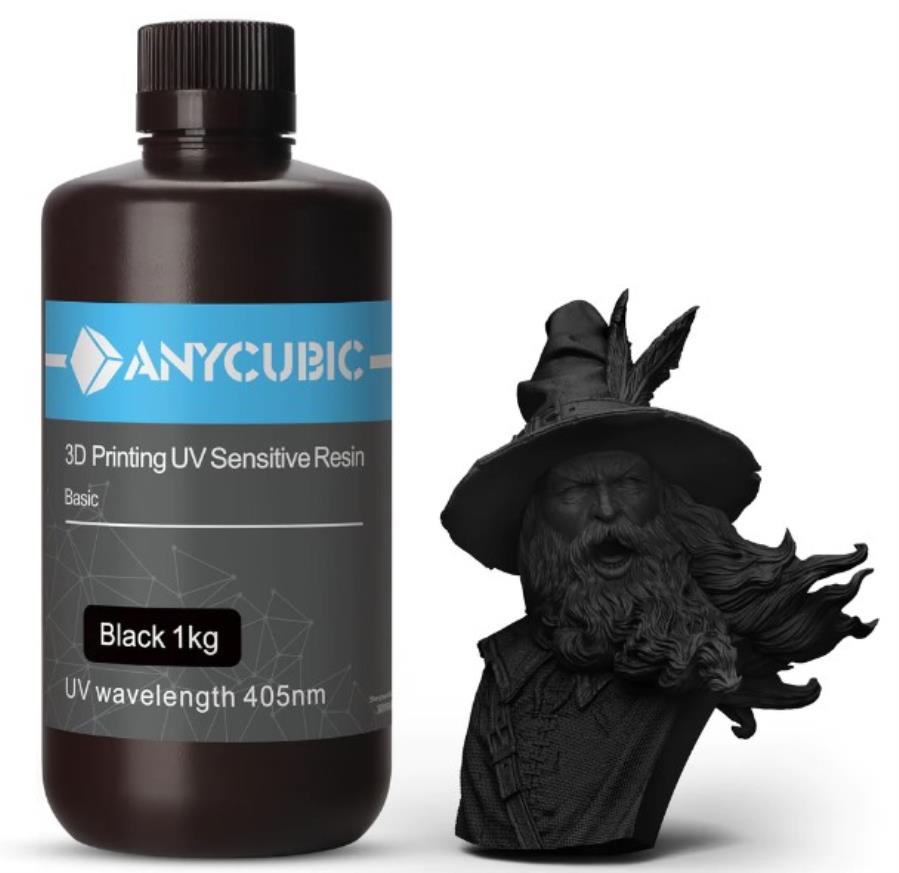 Anycubic - Resina UV - 3 Kg - Preto