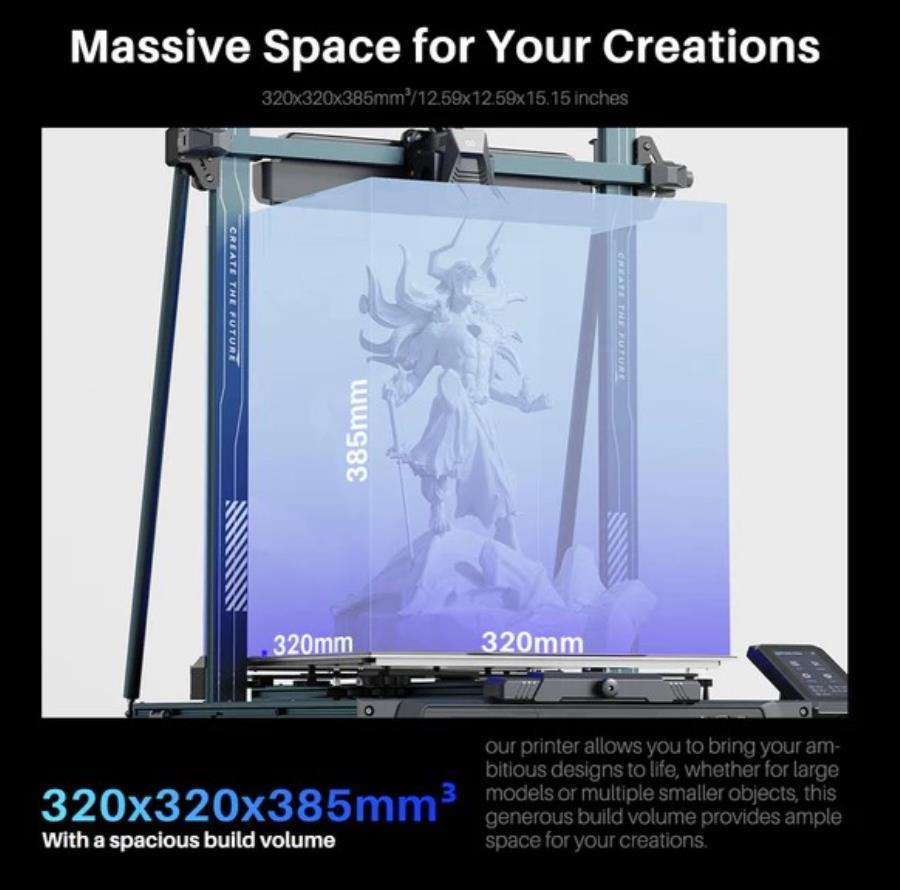 Elegoo Neptune 4 Plus - FDM 3D Printer - Max 500 mm/s