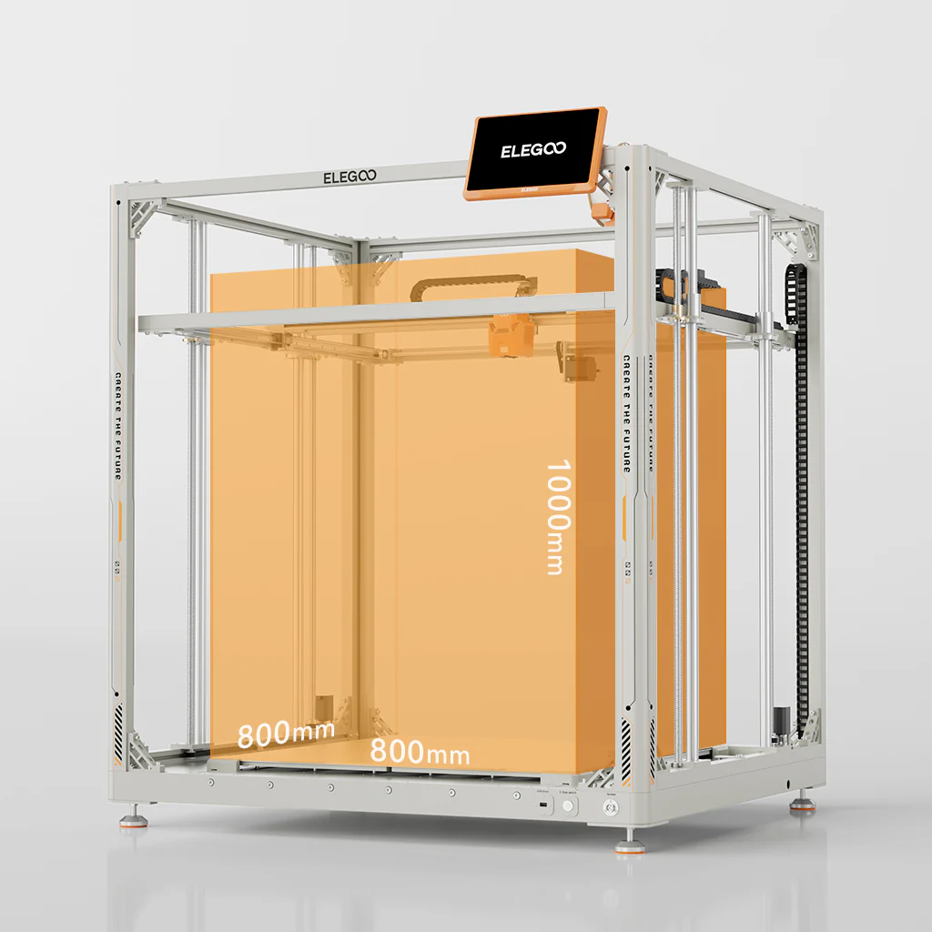 Elegoo OrangeStorm Giga - Imprimante 3D FDM - Recommandée 150 mm/s et Max. 300 mm/s - Espace construction: 800 x 800 x 1000 mm