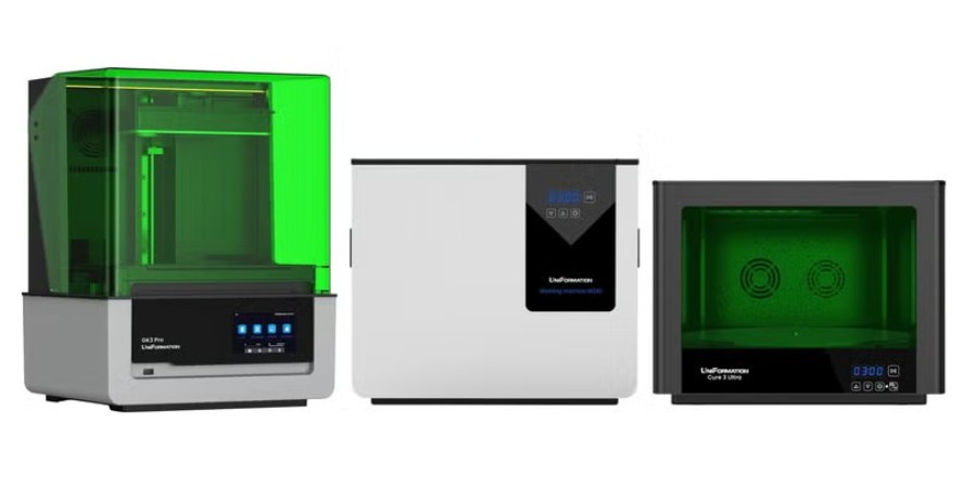 UniFormation GK3Pro+W230+Cure3 - Kit impresión de resina: Impresora + Limpador ultrasónidos + Curado - UNI-GK3-PRO-BUNDLE